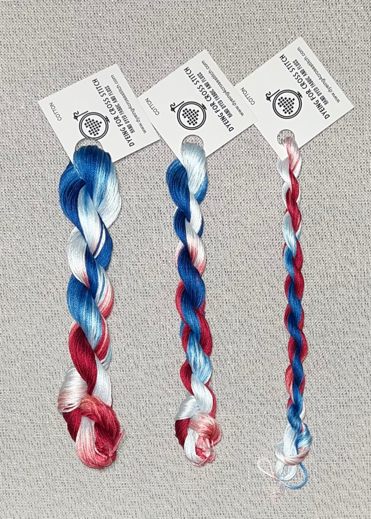 Cotton hand dyed floss - SOLO - RW&B '26