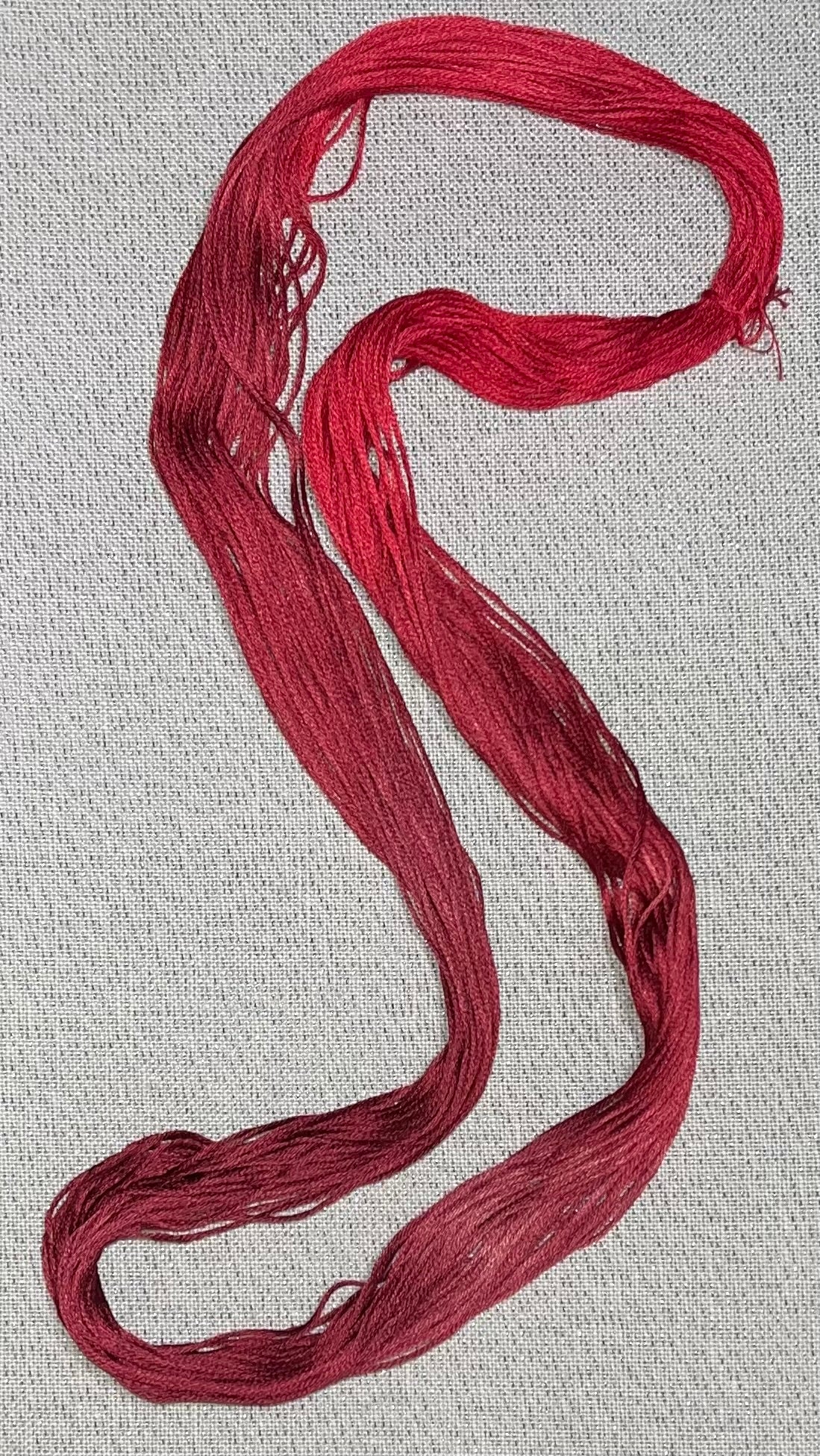 Cotton hand dyed floss - Ruby