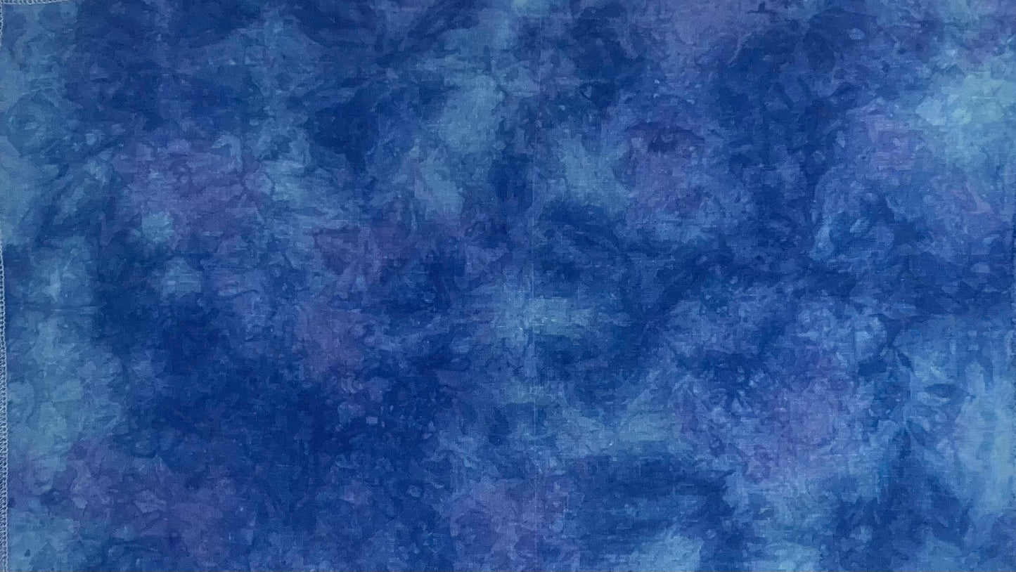 40ct linen misfit - Fat Quarter - Blues & Purples - flawed