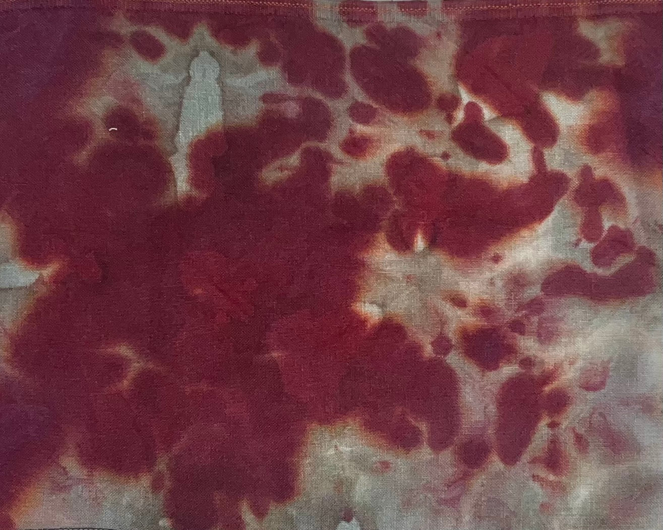 32ct linen misfit - 12x19 - Reds & Grays