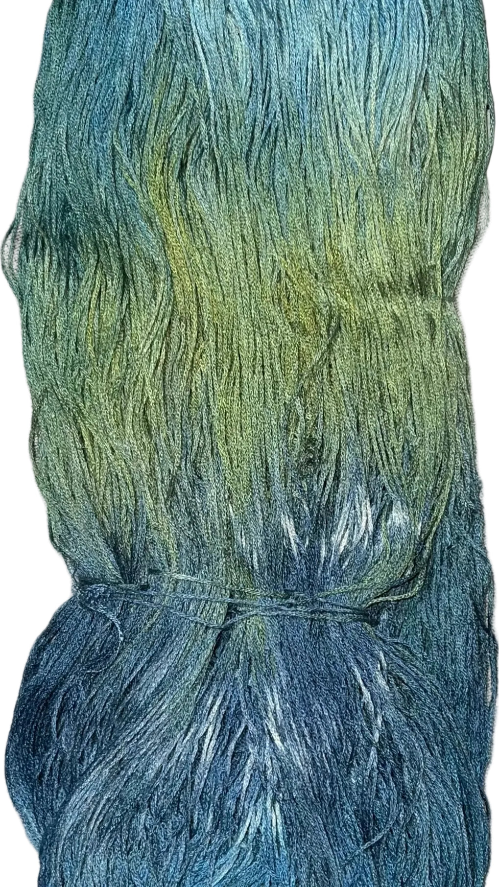 Silk hand dyed floss - Blues/Greens SOLO