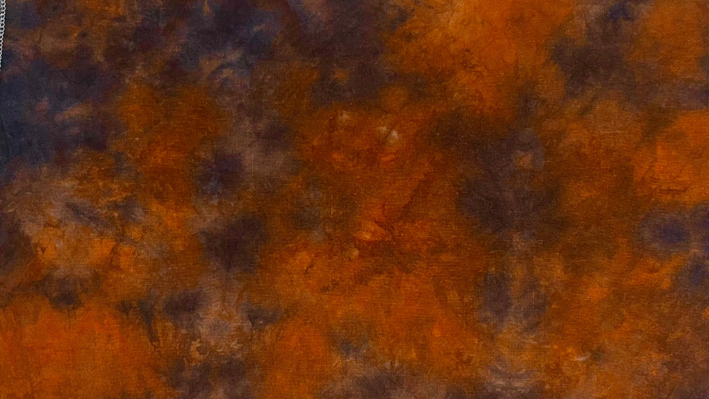 32ct linen misfit - Fat Quarter - Black & Dark Orange