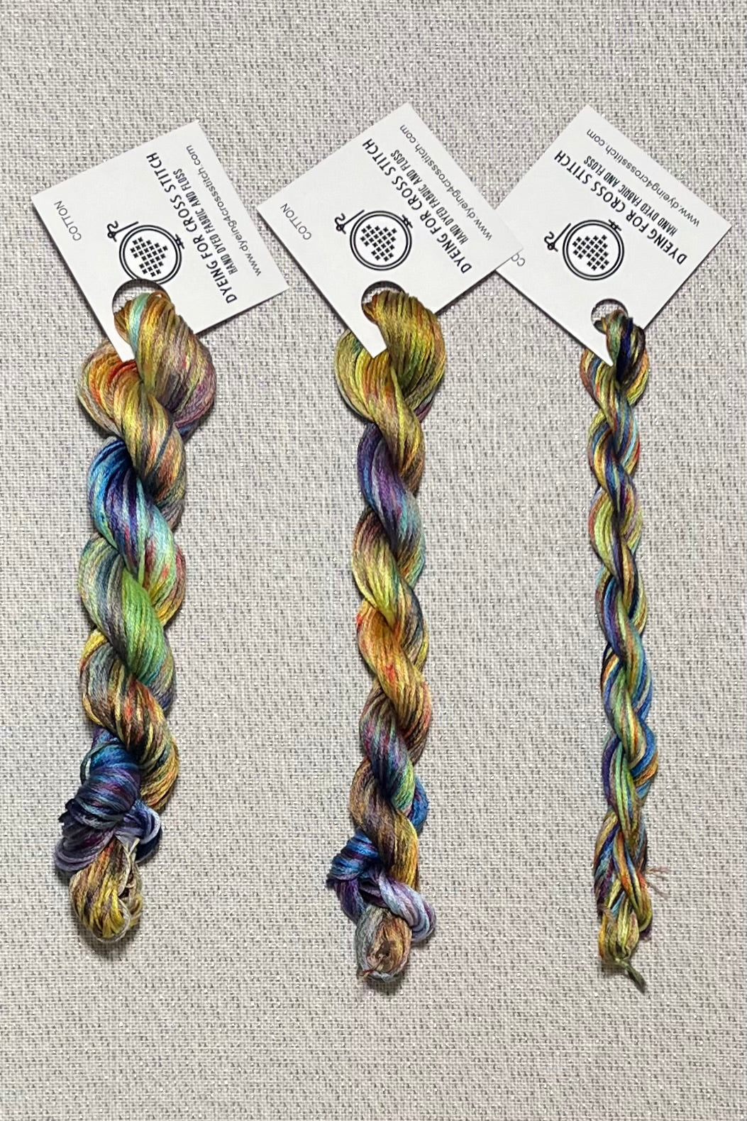 Cotton hand dyed floss - Ice Dyed - Solo 16