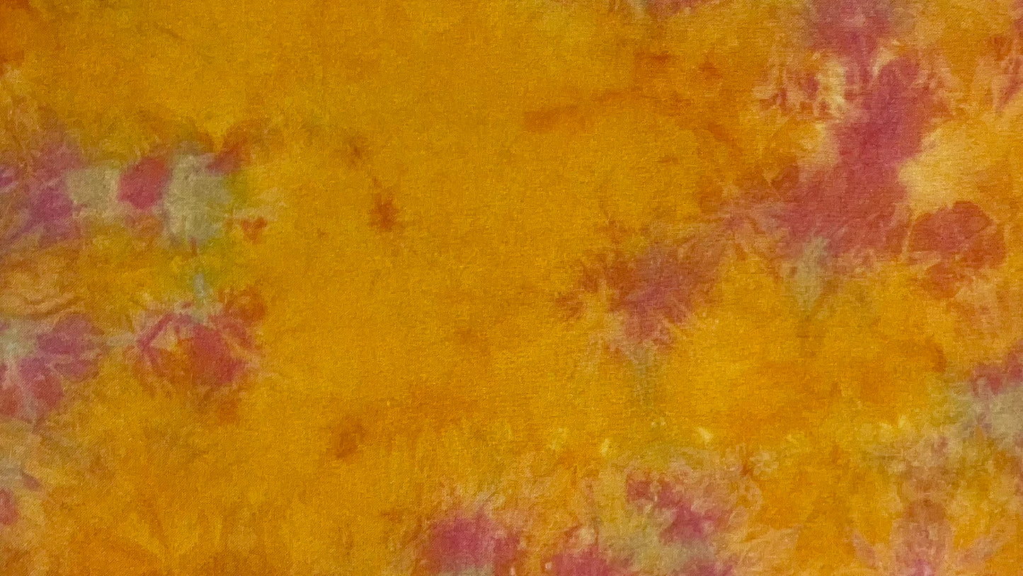 32ct lugana misfit - Fat Half - Yellow-Orange, Reds, & Greens