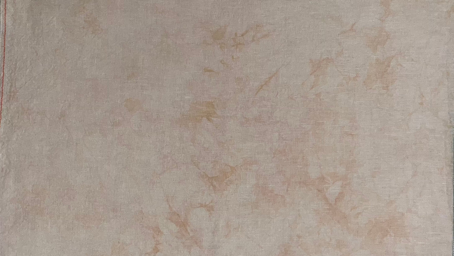 32ct linen misfit - Fat Half - Tans/Creams A - dye spots