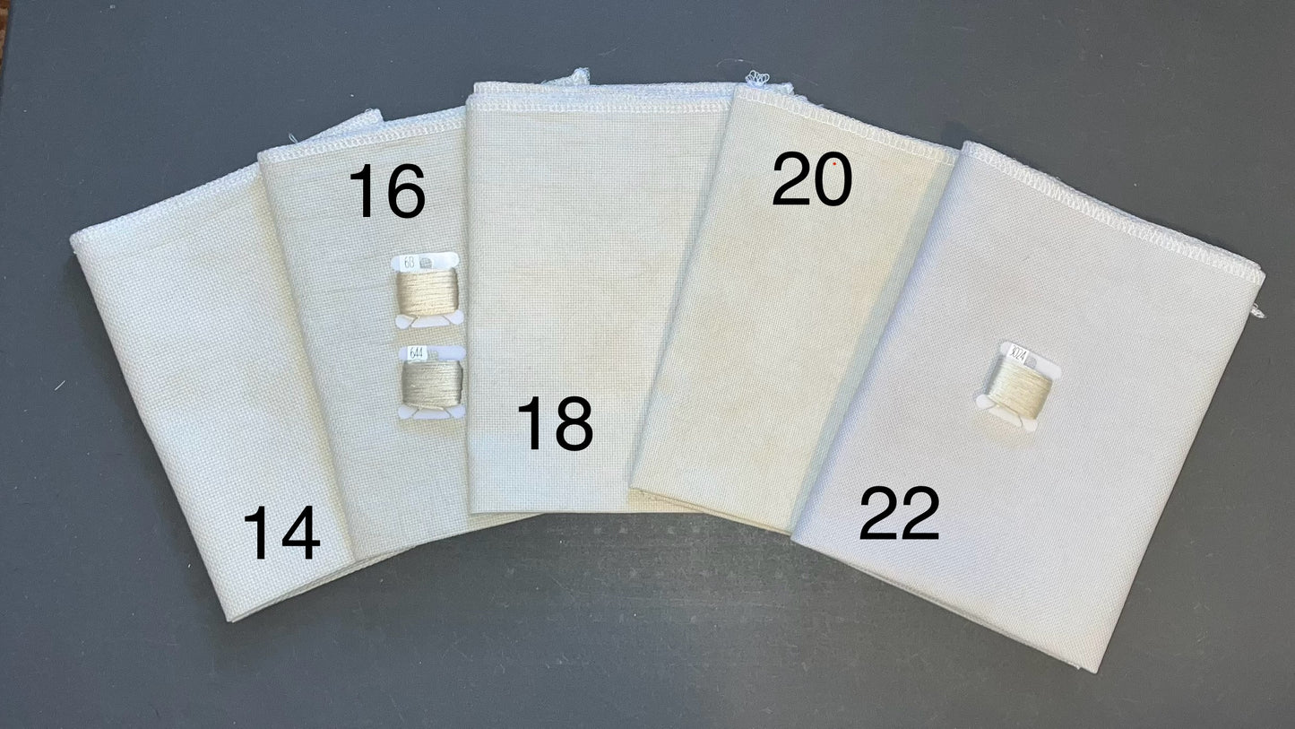 22ct hardanger - 18x32 - February 2024 FOTM - spot on fabric