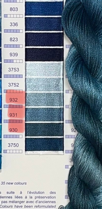 Cotton hand dyed floss - Faded Denim