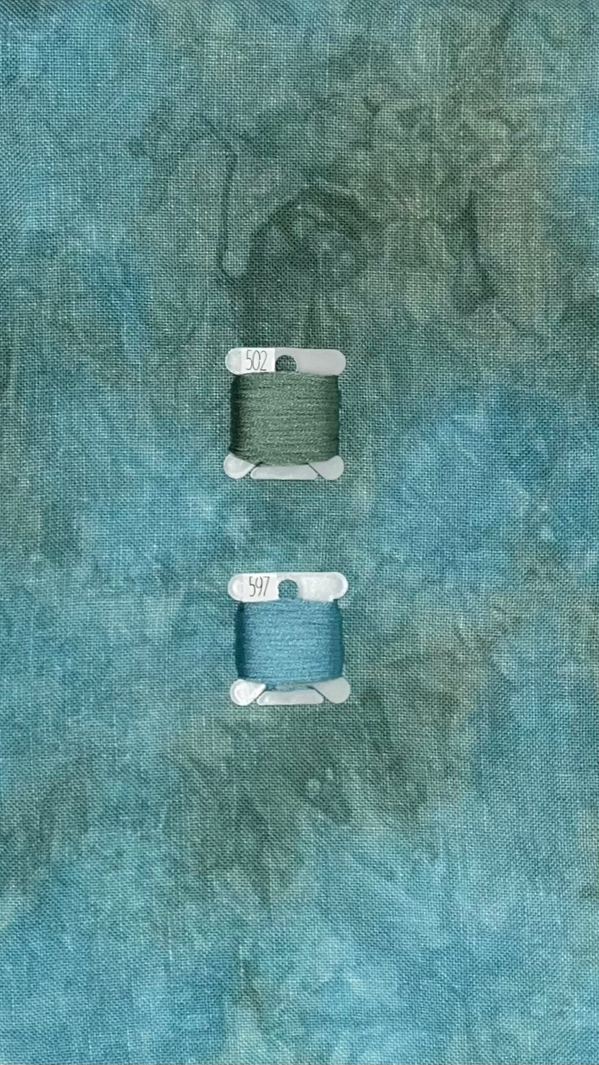 28ct linen - 18x27 - Murky Waters
