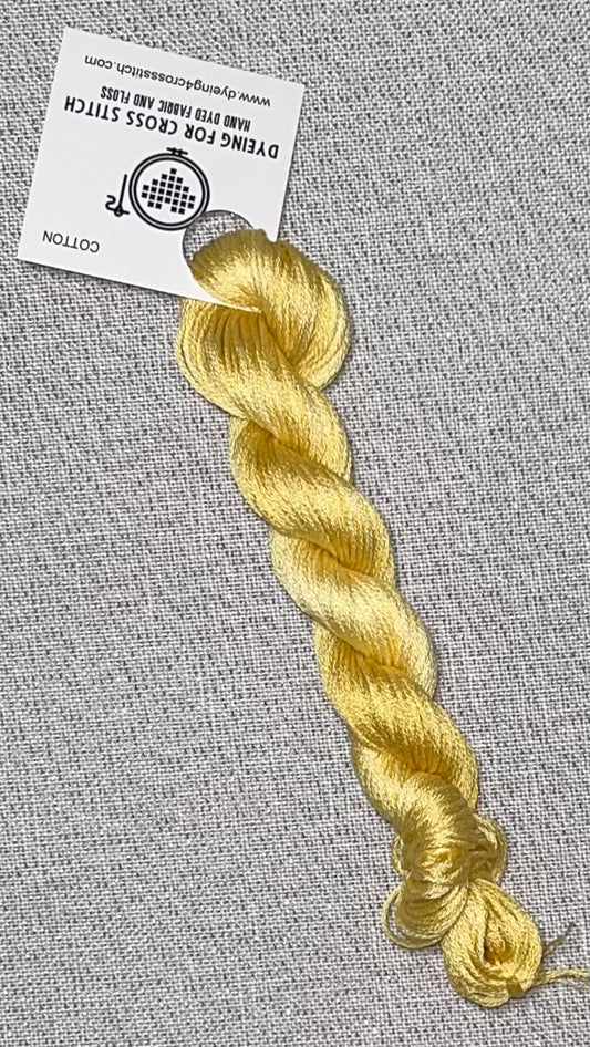 Cotton hand dyed floss - Straw