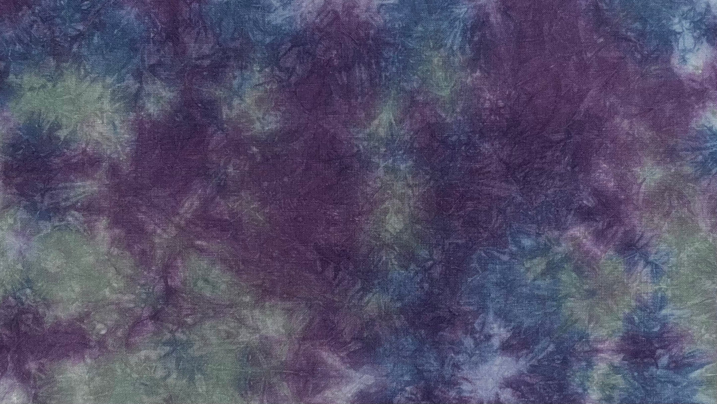 32ct linen - 18x27 - Purple, Blue, & Green SOLO