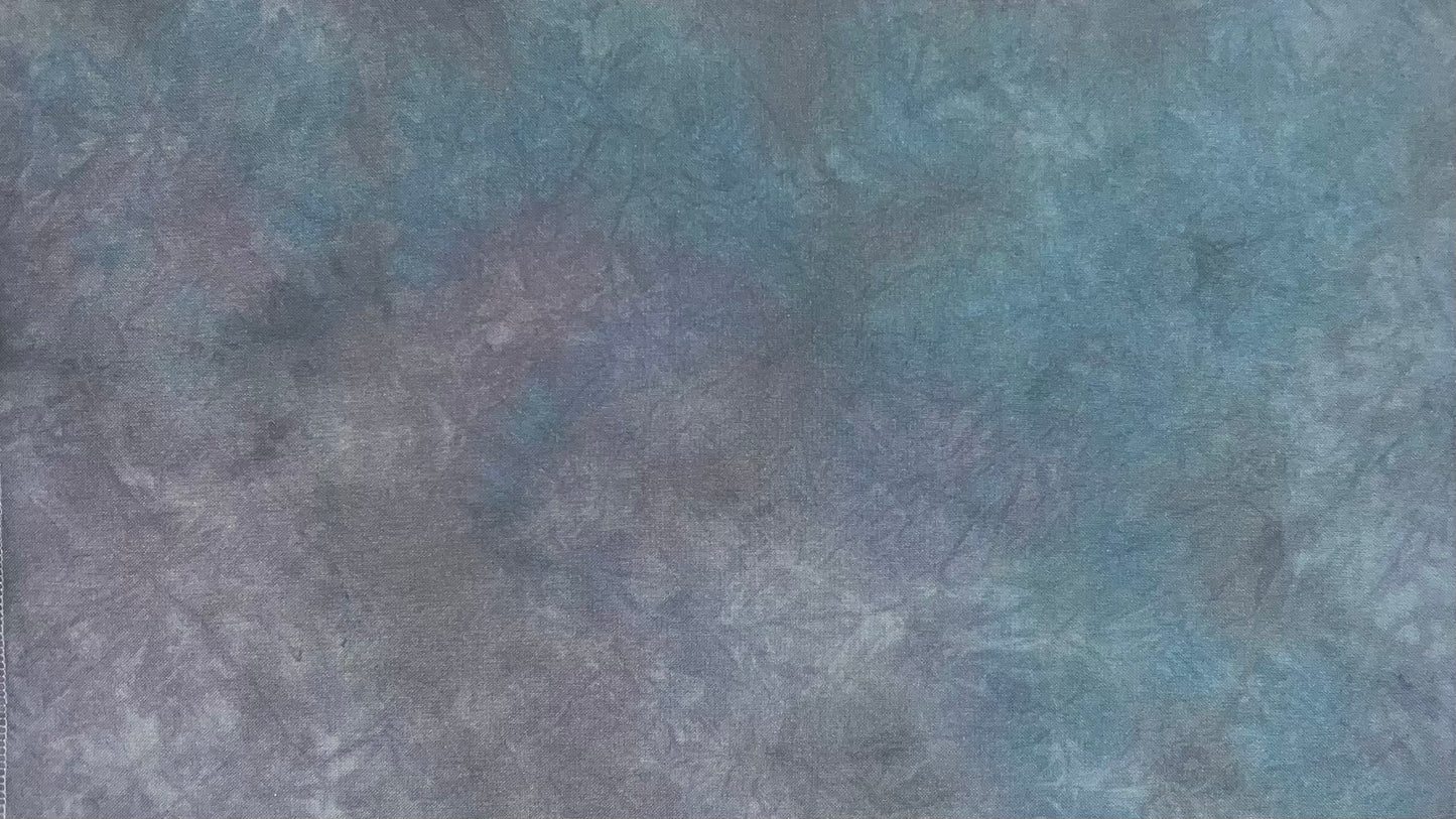 32ct lugana misfit - Fat Quarter - Blue, Pink, Purple, & Gray - dye spot