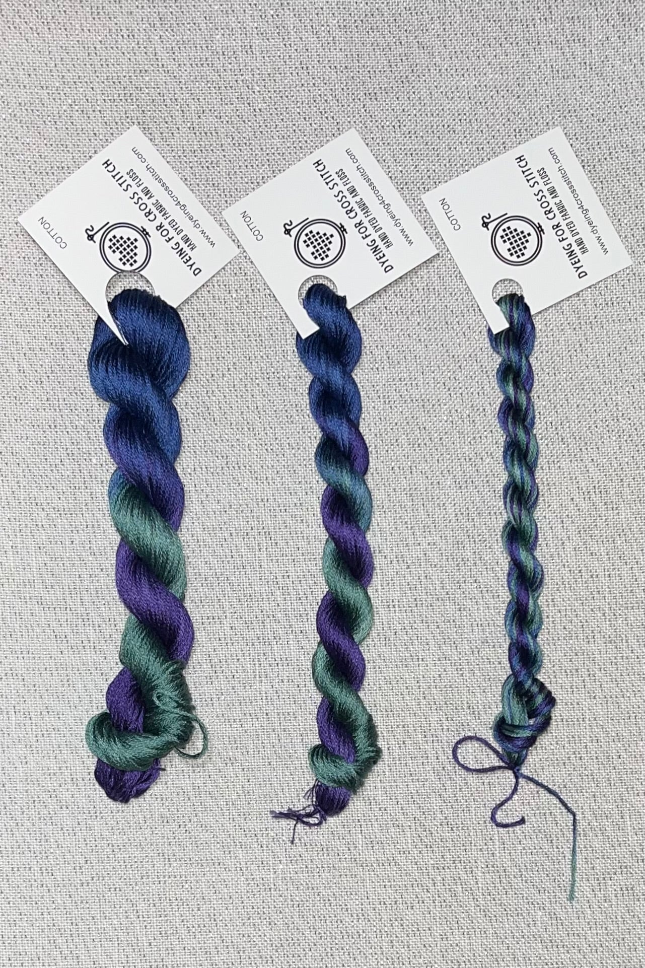 Cotton hand dyed floss - African Violets