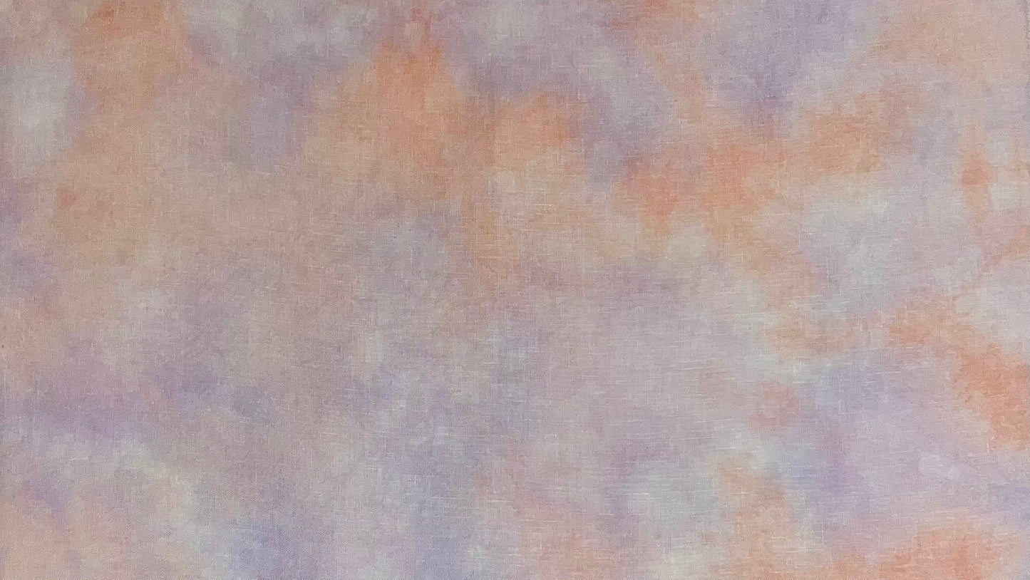 36ct linen misfit - Fat Quarter - Peach & Purple