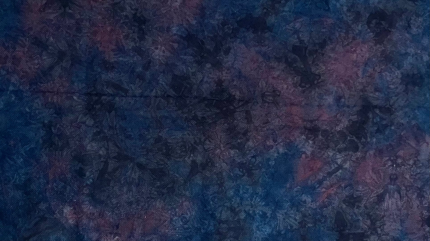14ct Aida Charles Craft Misfit - Fat Quarter - Crush Blueberries Dark - dye lines
