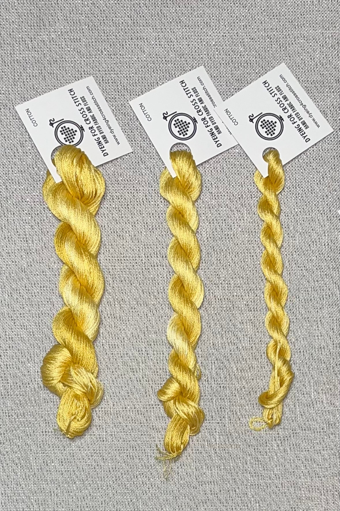 Cotton hand dyed floss - Straw