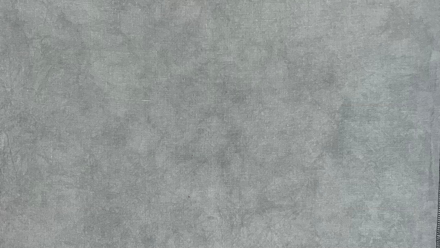 28ct linen misfit - Fat Half - Grays - dye spots