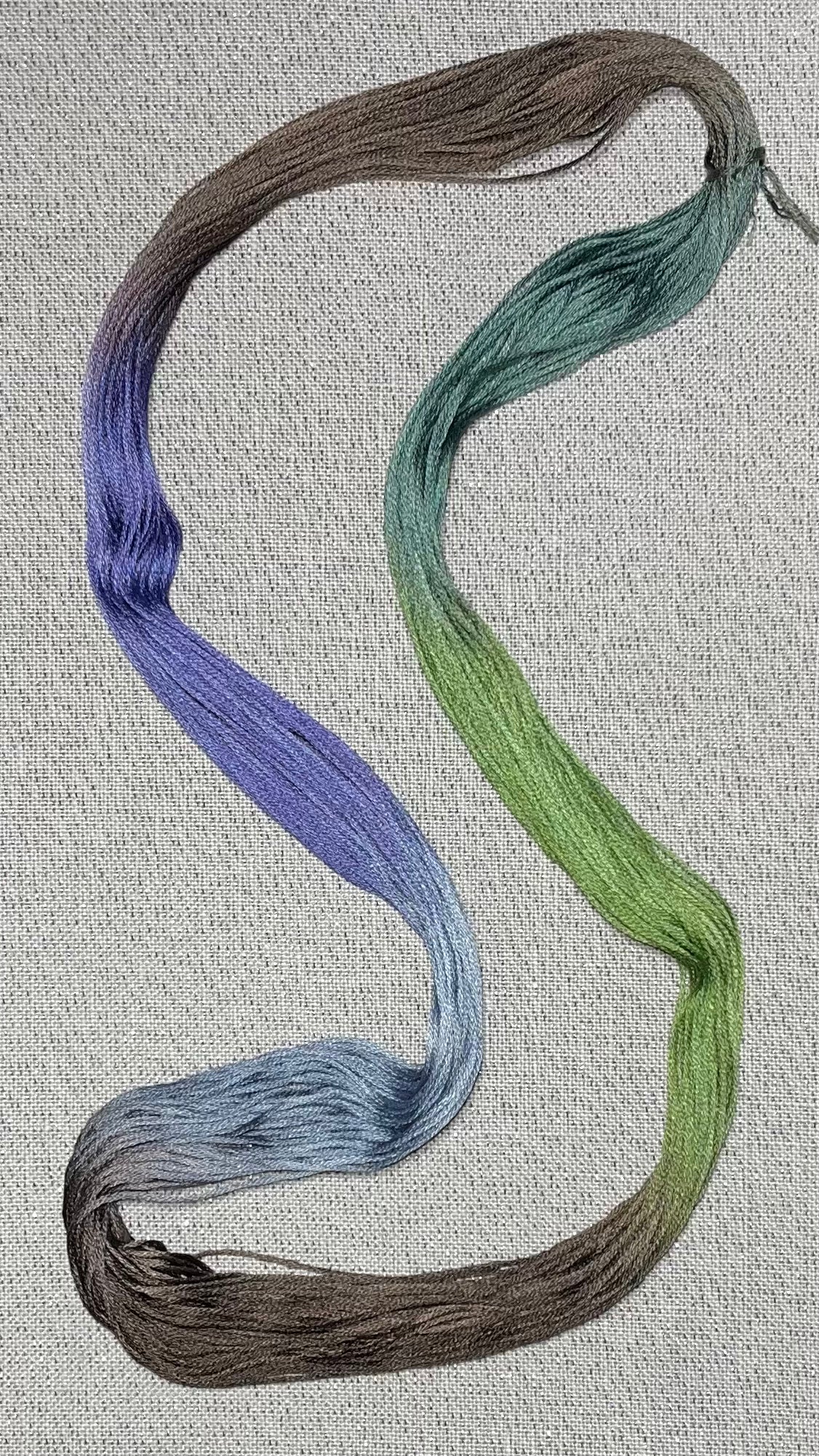 Cotton hand dyed floss - Antique Peacock