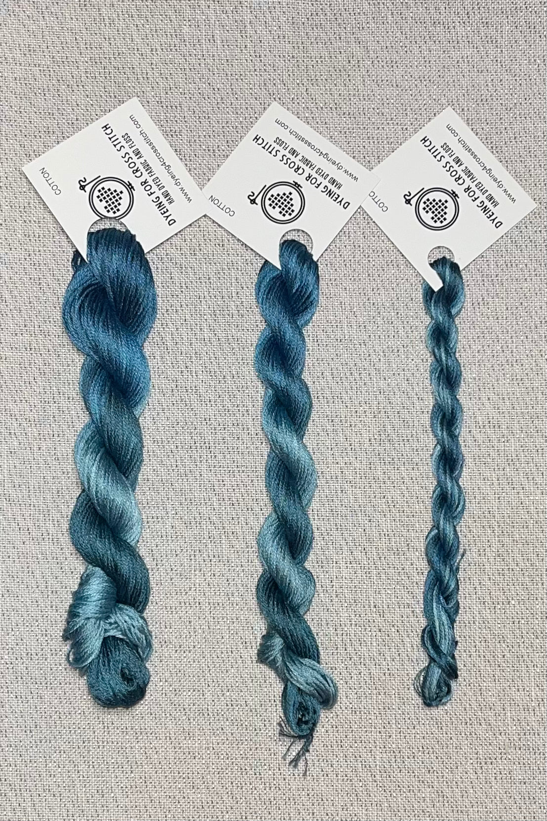 Cotton hand dyed floss - Faded Denim