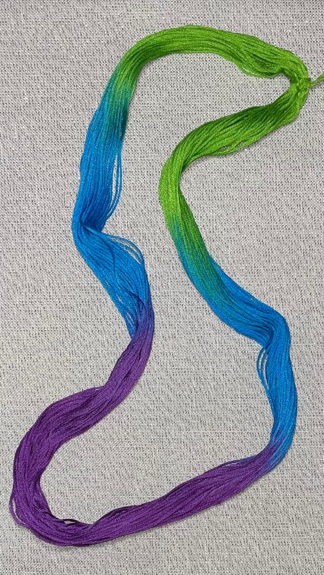 Cotton hand dyed floss - Peacock Train