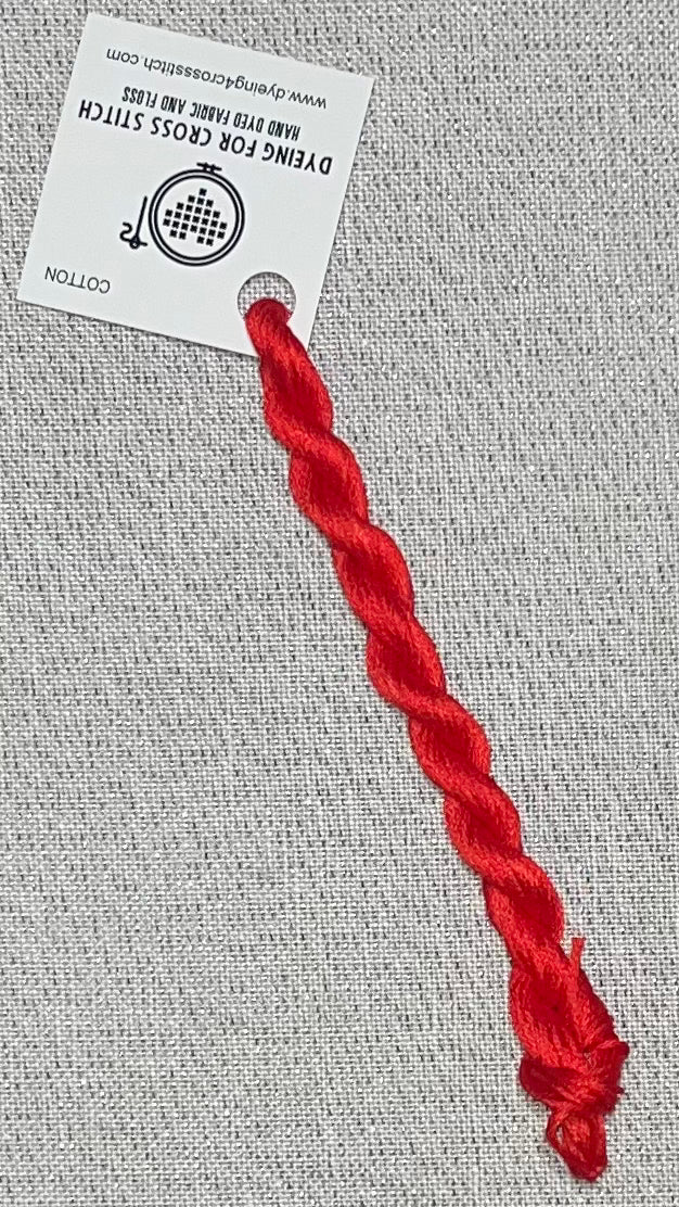 Cotton hand dyed floss - Scarlet