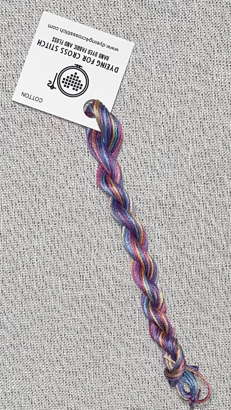 Cotton hand dyed floss - Oil Slick