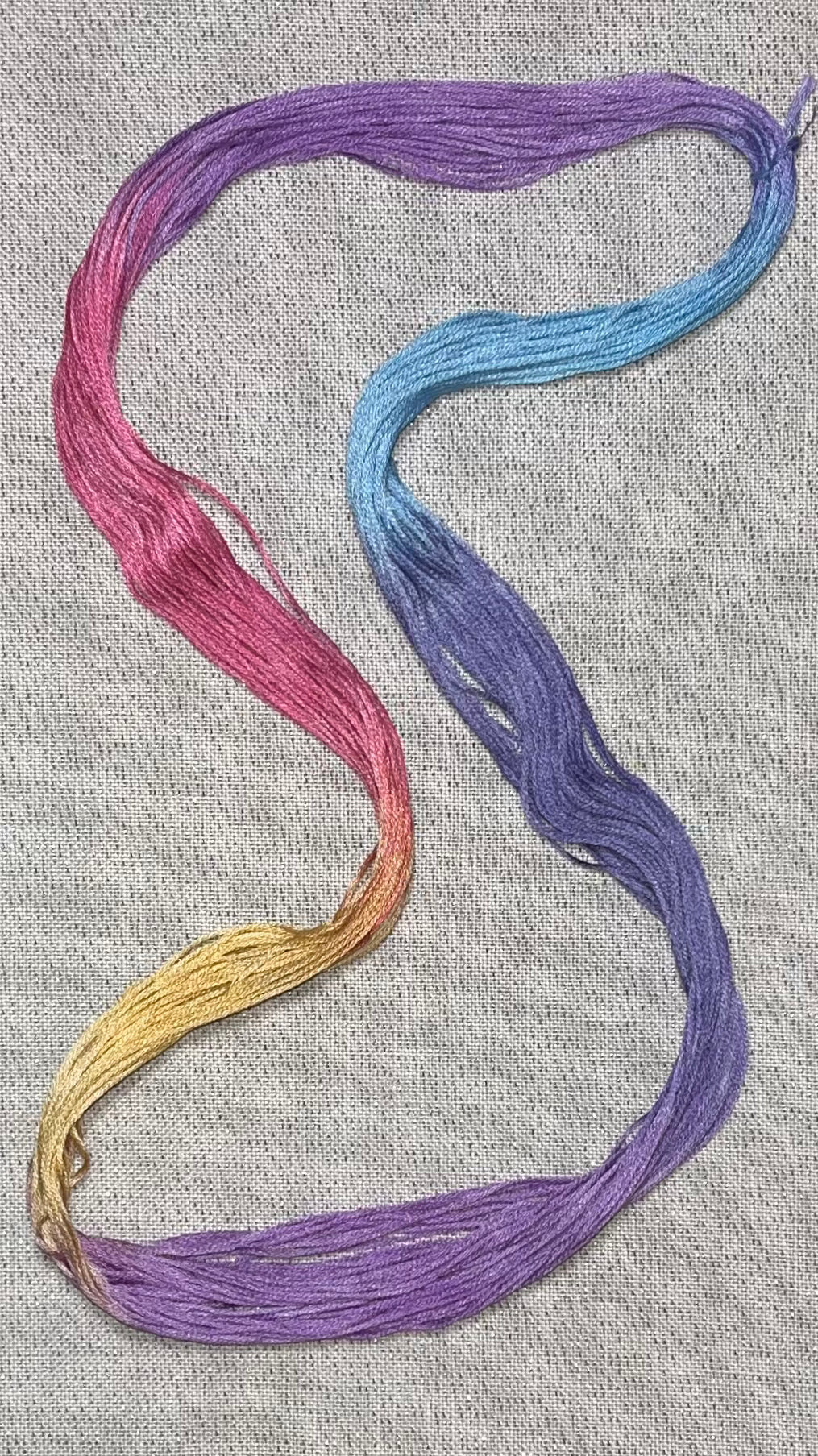 Cotton hand dyed floss - Oil Slick