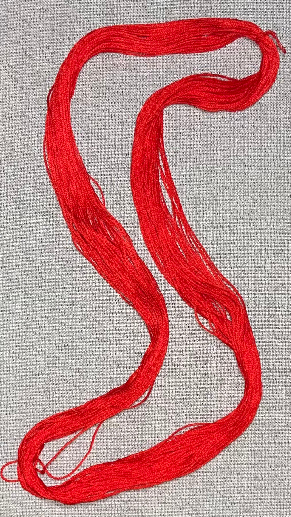 Cotton hand dyed floss - Scarlet