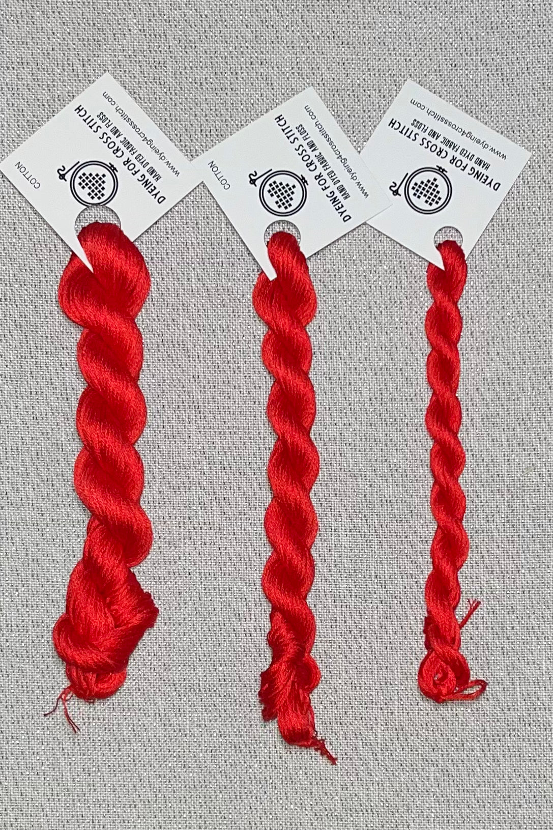Cotton hand dyed floss - Scarlet