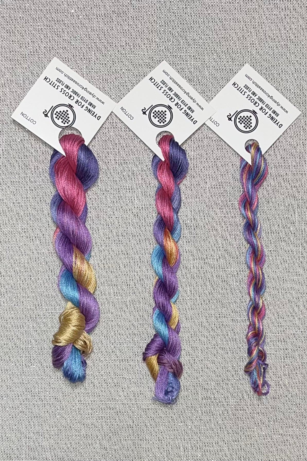 Cotton hand dyed floss - Oil Slick