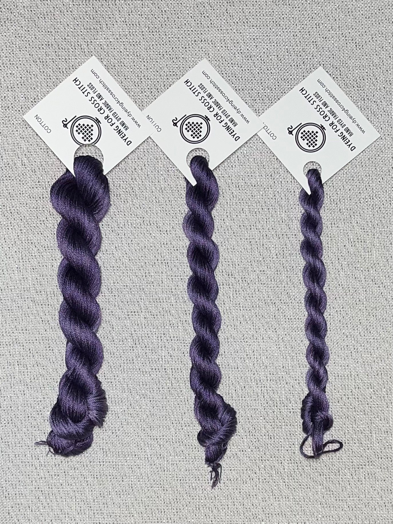 Cotton hand dyed floss - Dark Lilac