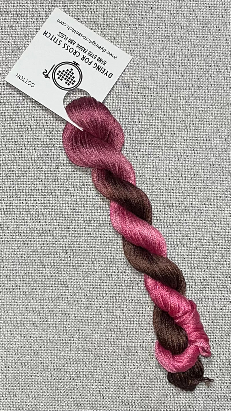 Cotton hand dyed floss - Cherry Mash