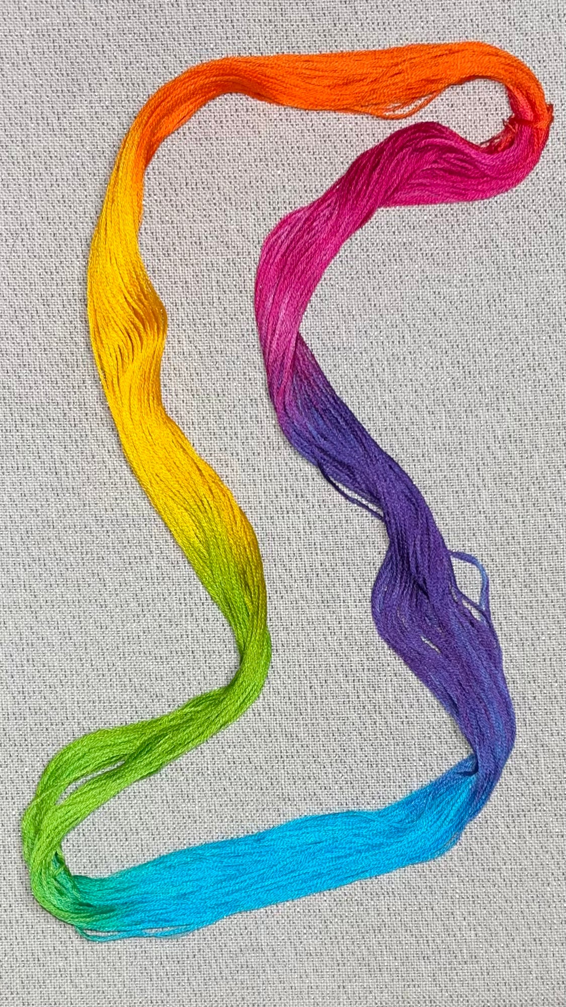 Cotton hand dyed floss - Mandarin