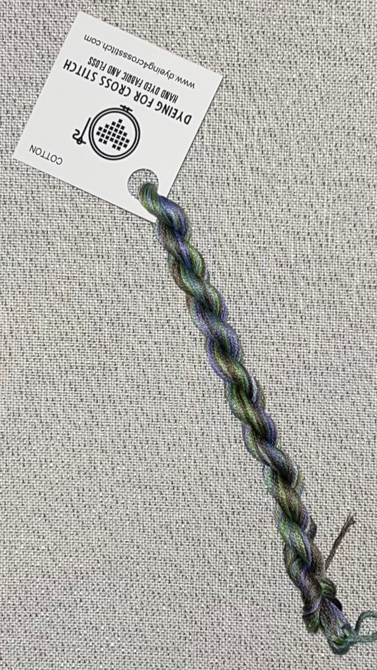 Cotton hand dyed floss - Antique Peacock