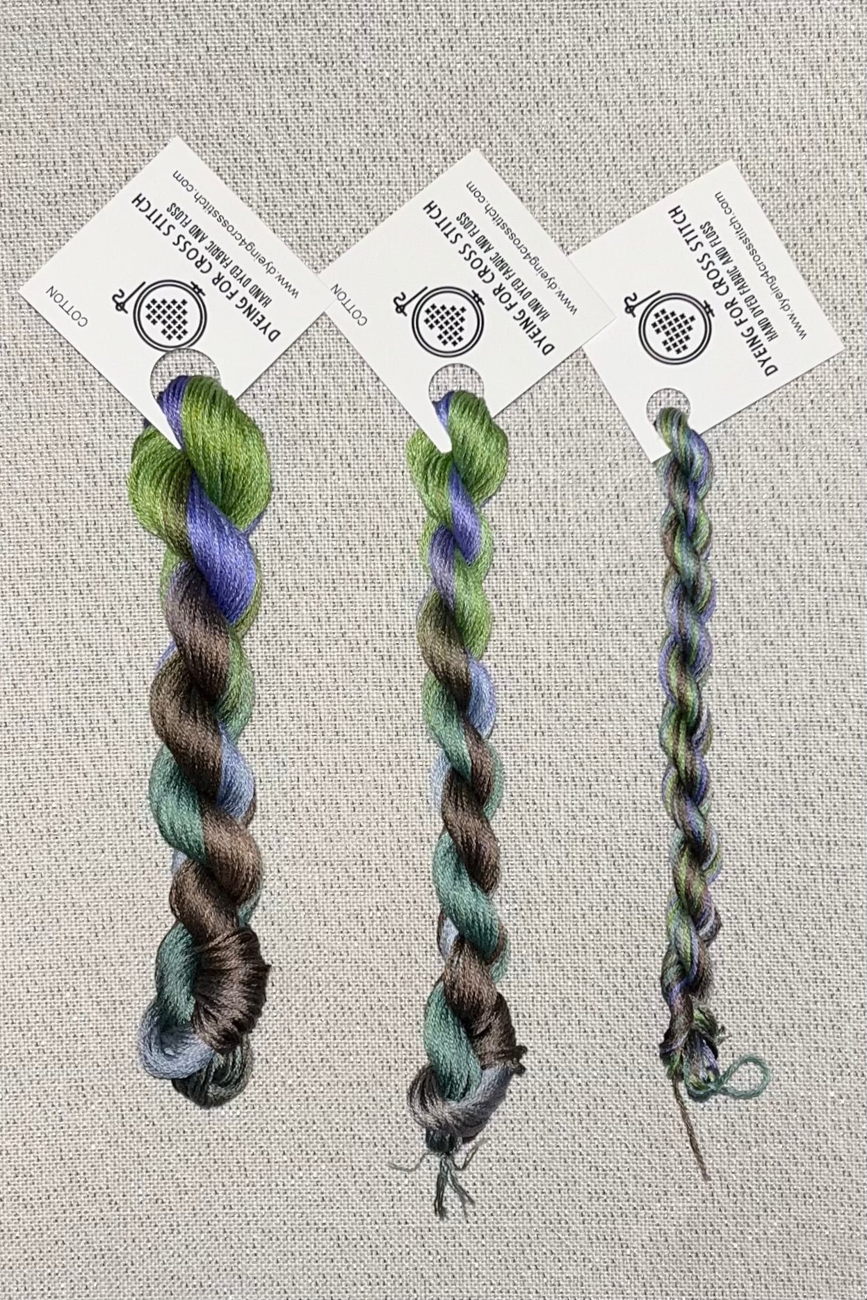 Cotton hand dyed floss - Antique Peacock