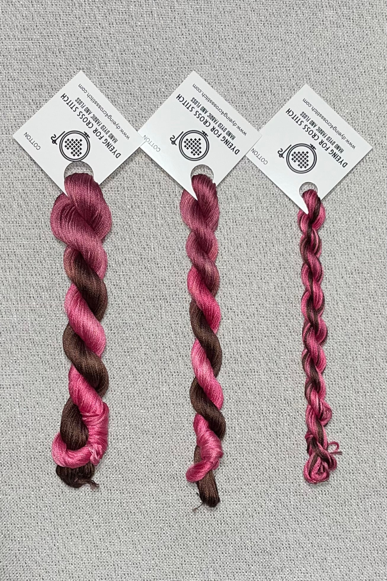 Cotton hand dyed floss - Cherry Mash