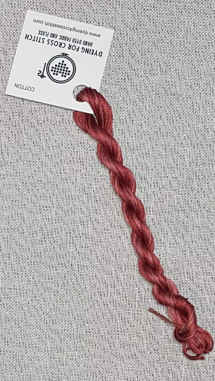 Cotton hand dyed floss - Red Barn