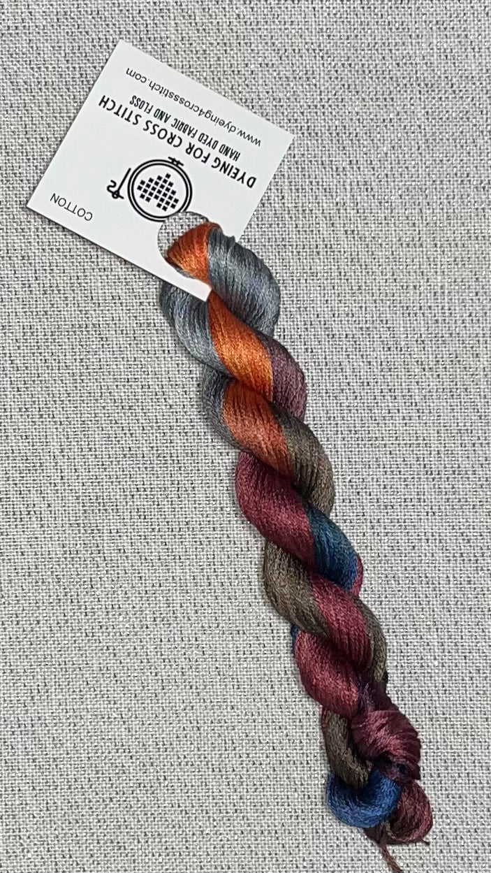 Cotton hand dyed floss - Forest Cabin