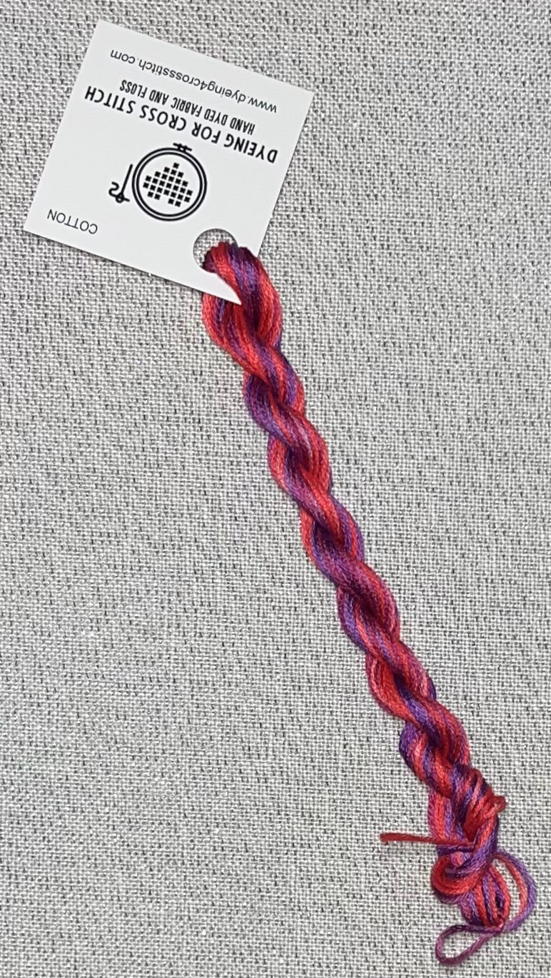 Cotton hand dyed floss - Wild Berries