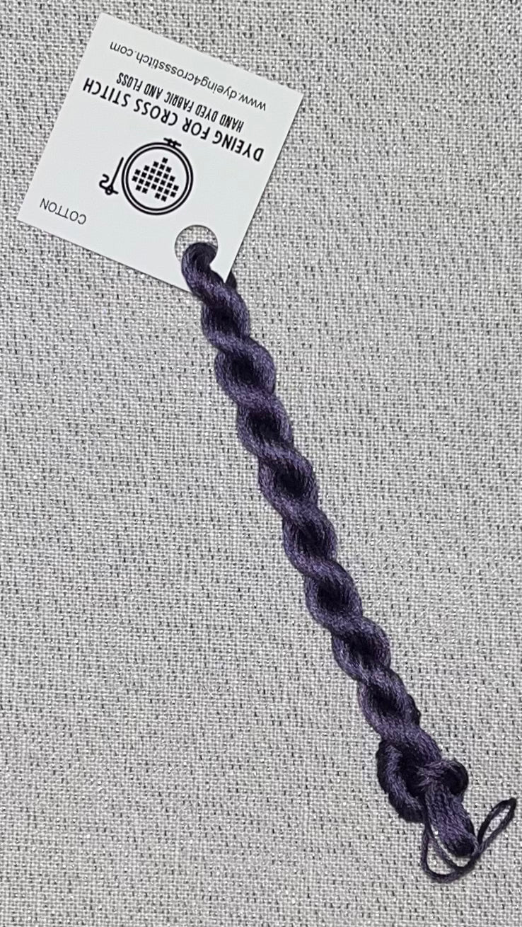 Cotton hand dyed floss - Dark Lilac