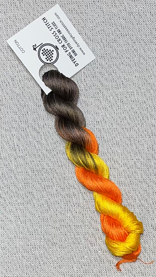 Cotton hand dyed floss - Embers