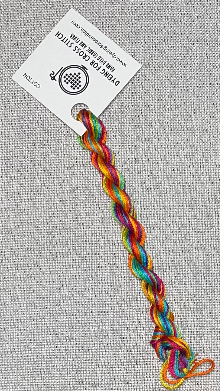 Cotton hand dyed floss - Mandarin