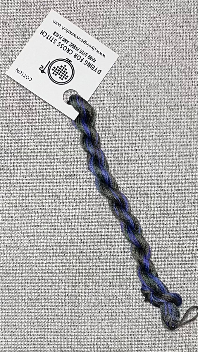 Cotton hand dyed floss - Purple Basil