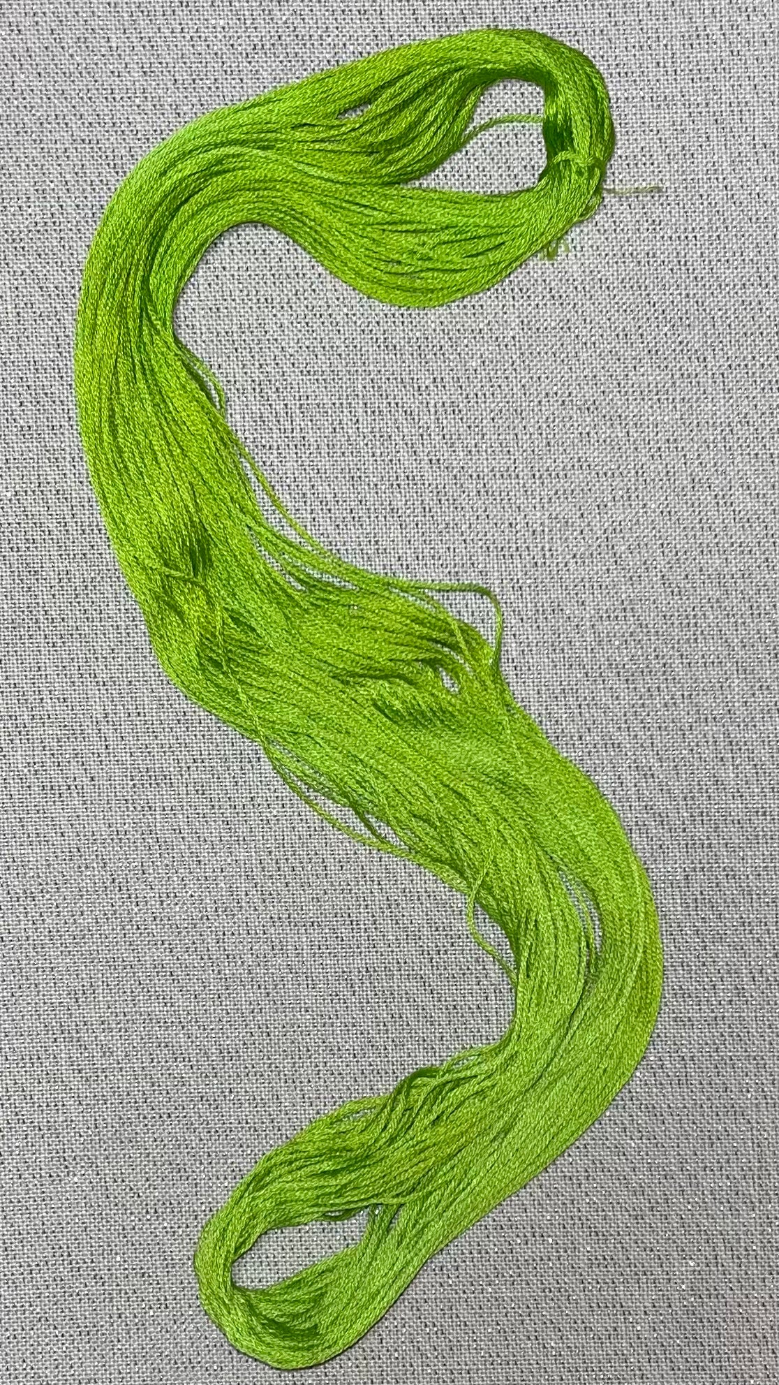 Cotton hand dyed floss - Lime Light