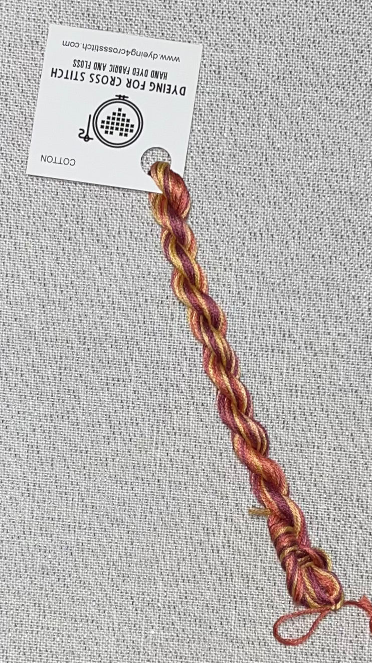 Cotton hand dyed floss - Autumn