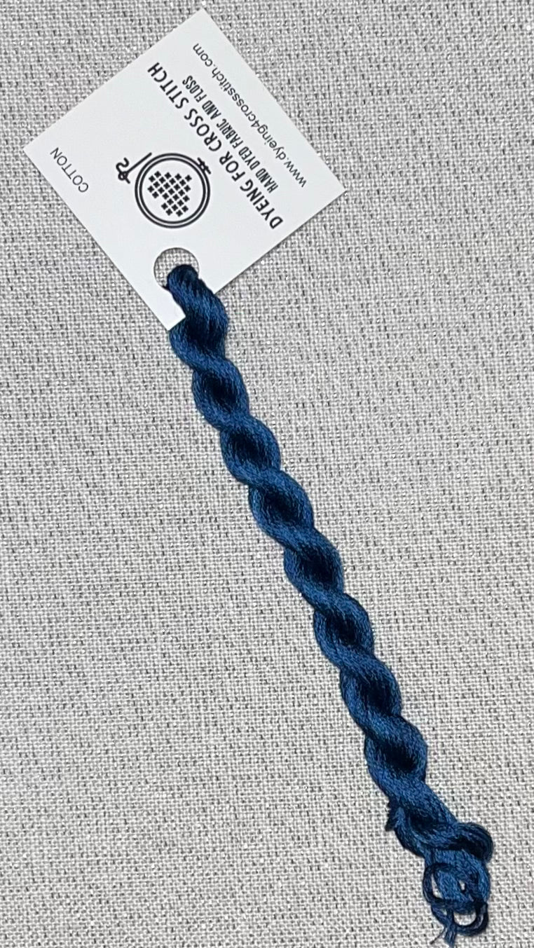 Cotton hand dyed floss - Dark Harbor