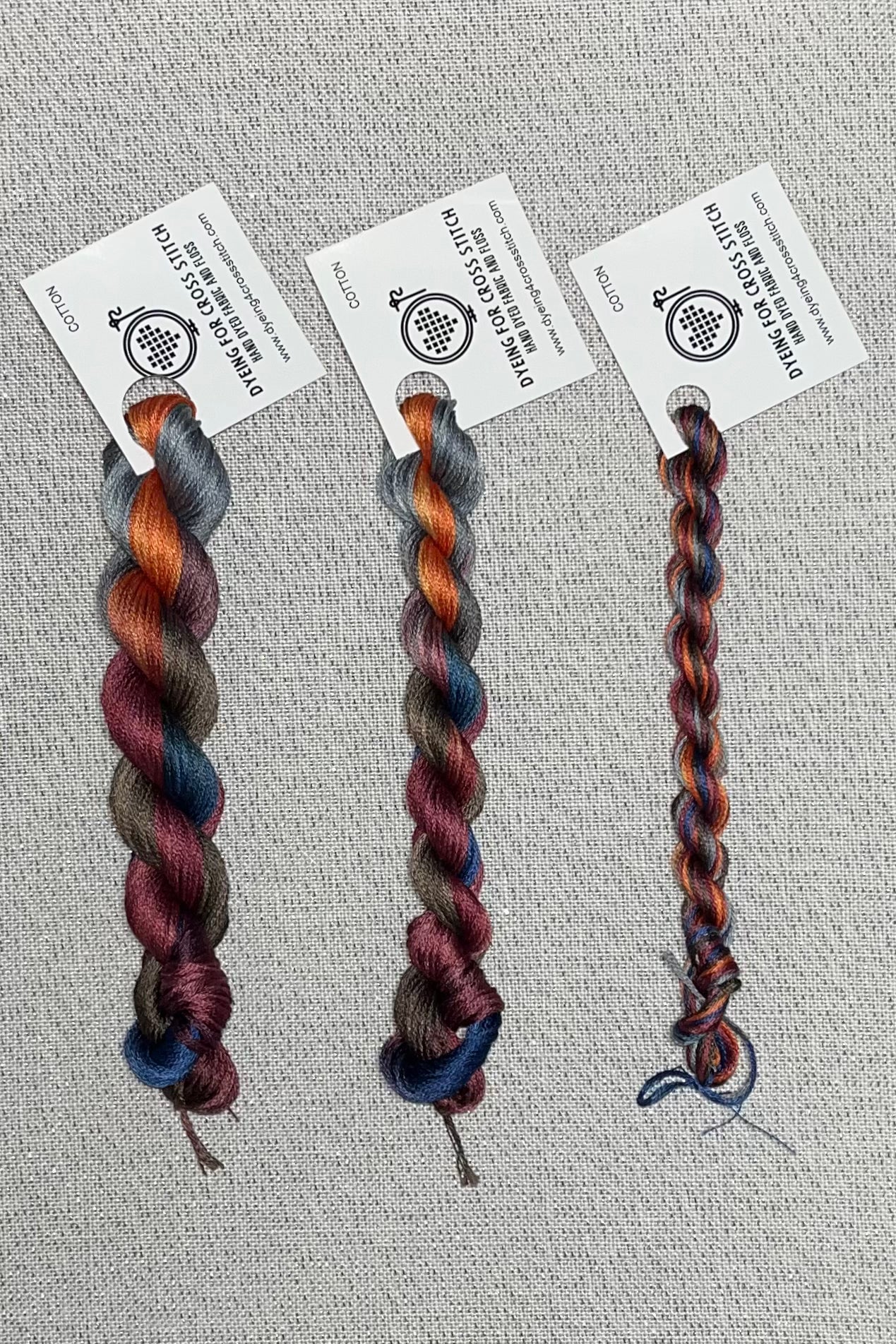 Cotton hand dyed floss - Forest Cabin