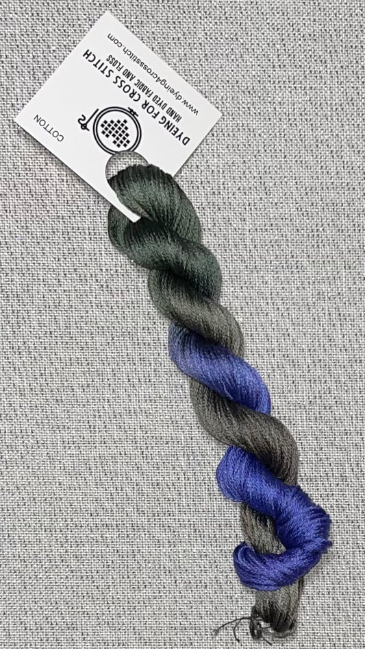 Cotton hand dyed floss - Purple Basil