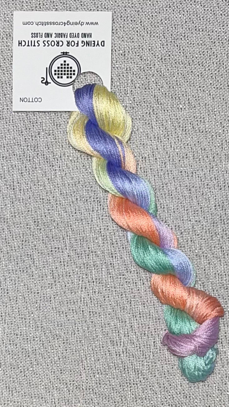 Cotton hand dyed floss - Dragonfly Wing