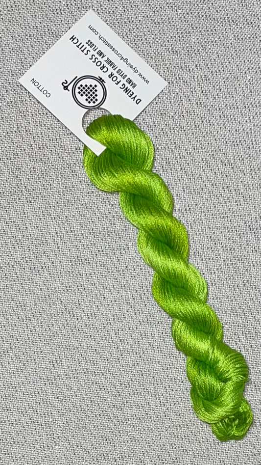 Cotton hand dyed floss - Lime Light