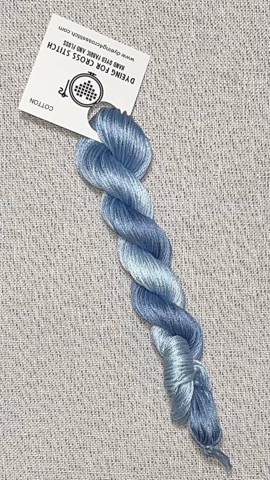 Cotton hand dyed floss - Blue Heather